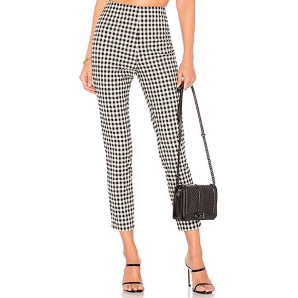 by the way. Pants - Revolve By The Way Gingham High Waisted Pants Ankle Length Slim